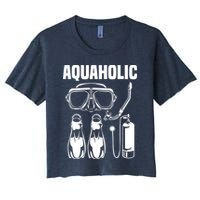 Cool Scuba Diving Themed Design For Men Women Scuba Dive Women's Crop Top Tee