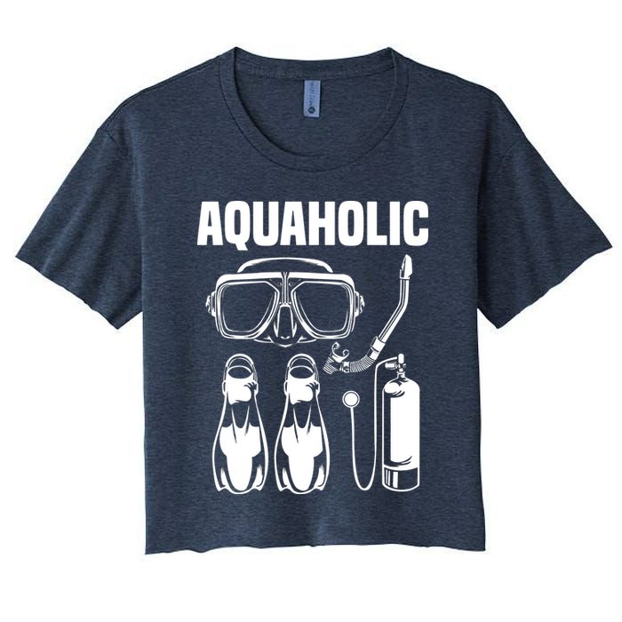 Cool Scuba Diving Themed Design For Men Women Scuba Dive Women's Crop Top Tee