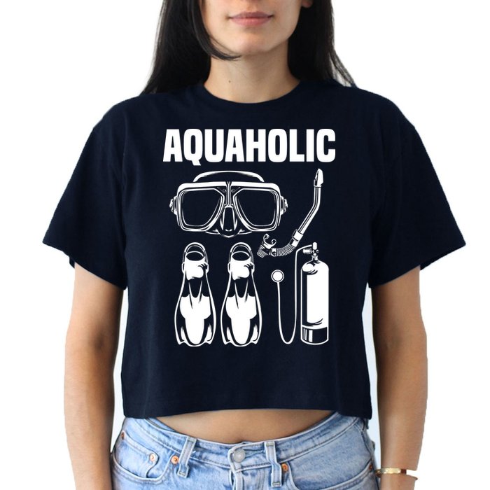 Cool Scuba Diving Themed Design For Men Women Scuba Dive Women's Crop Top Tee