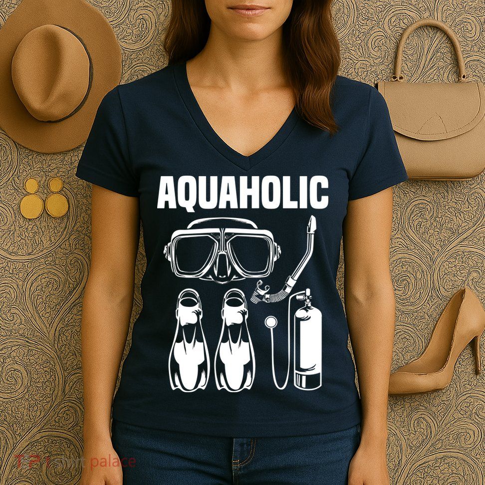 Cool Scuba Diving Themed Design For Men Women Scuba Dive Women's V-Neck T-Shirt