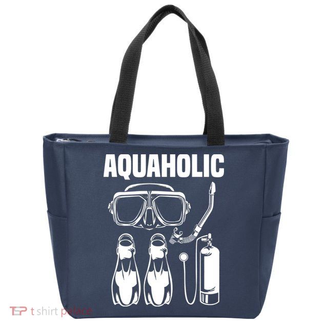 Cool Scuba Diving Themed Design For Men Women Scuba Dive Zip Tote Bag