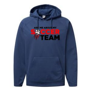 Coaching Soccer Dad Coach Soccer Coach Performance Fleece Hoodie