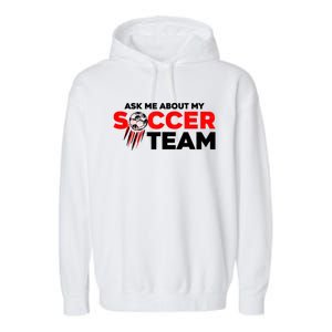 Coaching Soccer Dad Coach Soccer Coach Garment-Dyed Fleece Hoodie