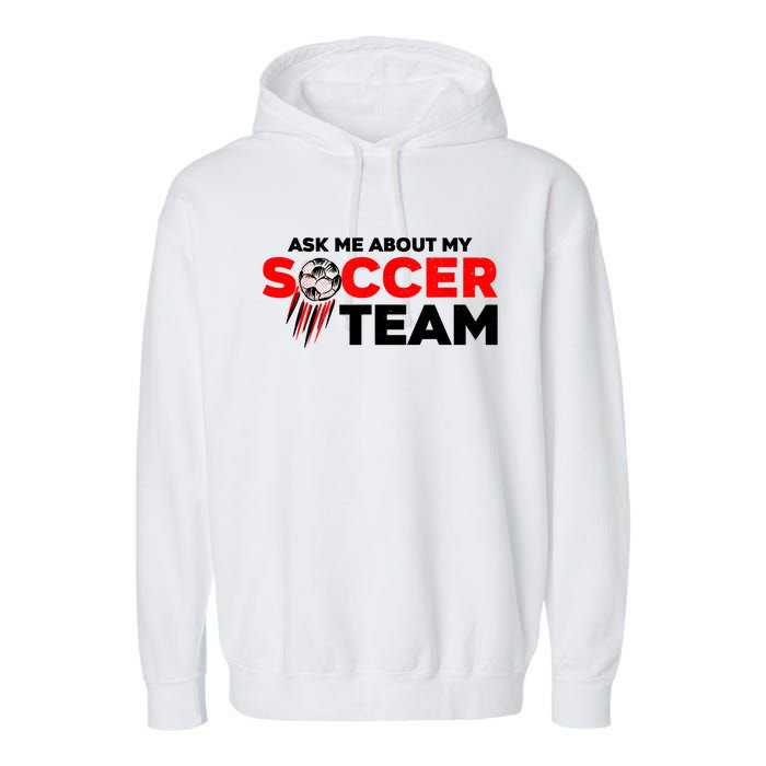 Coaching Soccer Dad Coach Soccer Coach Garment-Dyed Fleece Hoodie