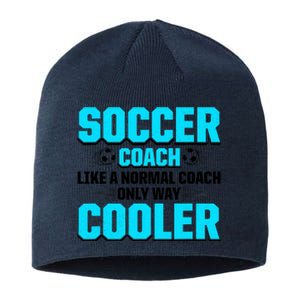 Coaching Soccer Dad Coach Soccer Coach Sustainable Beanie