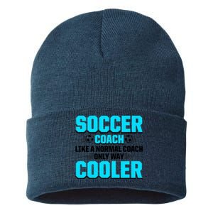 Coaching Soccer Dad Coach Soccer Coach Sustainable Knit Beanie