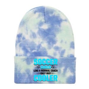 Coaching Soccer Dad Coach Soccer Coach Tie Dye 12in Knit Beanie