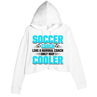 Coaching Soccer Dad Coach Soccer Coach Crop Fleece Hoodie