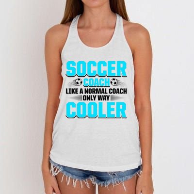 Coaching Soccer Dad Coach Soccer Coach Women's Knotted Racerback Tank