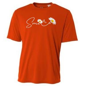 Cute Smile Daisy Flower Cooling Performance Crew T-Shirt