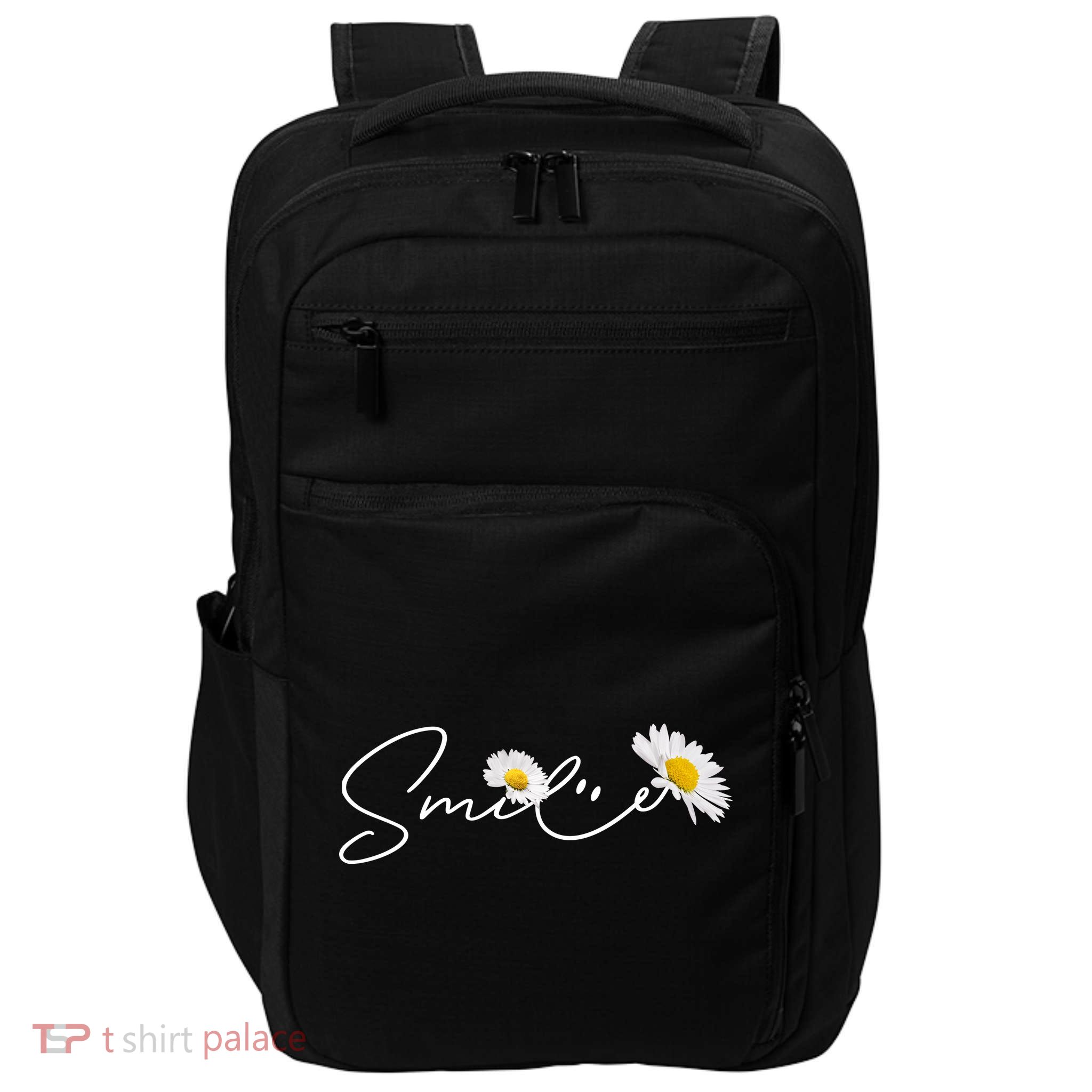 Cute Smile Daisy Flower Impact Tech Backpack