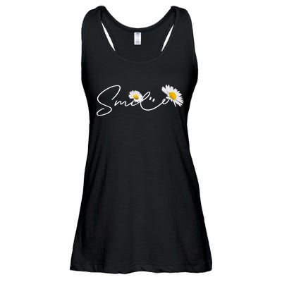 Cute Smile Daisy Flower Ladies Essential Flowy Tank