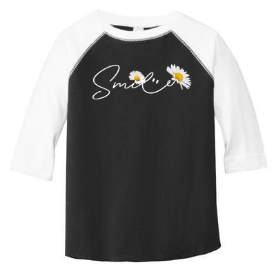 Cute Smile Daisy Flower Toddler Fine Jersey T-Shirt