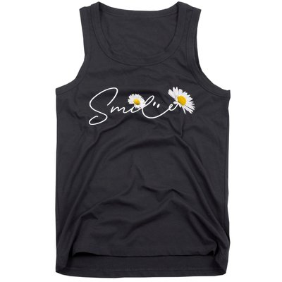 Cute Smile Daisy Flower Tank Top