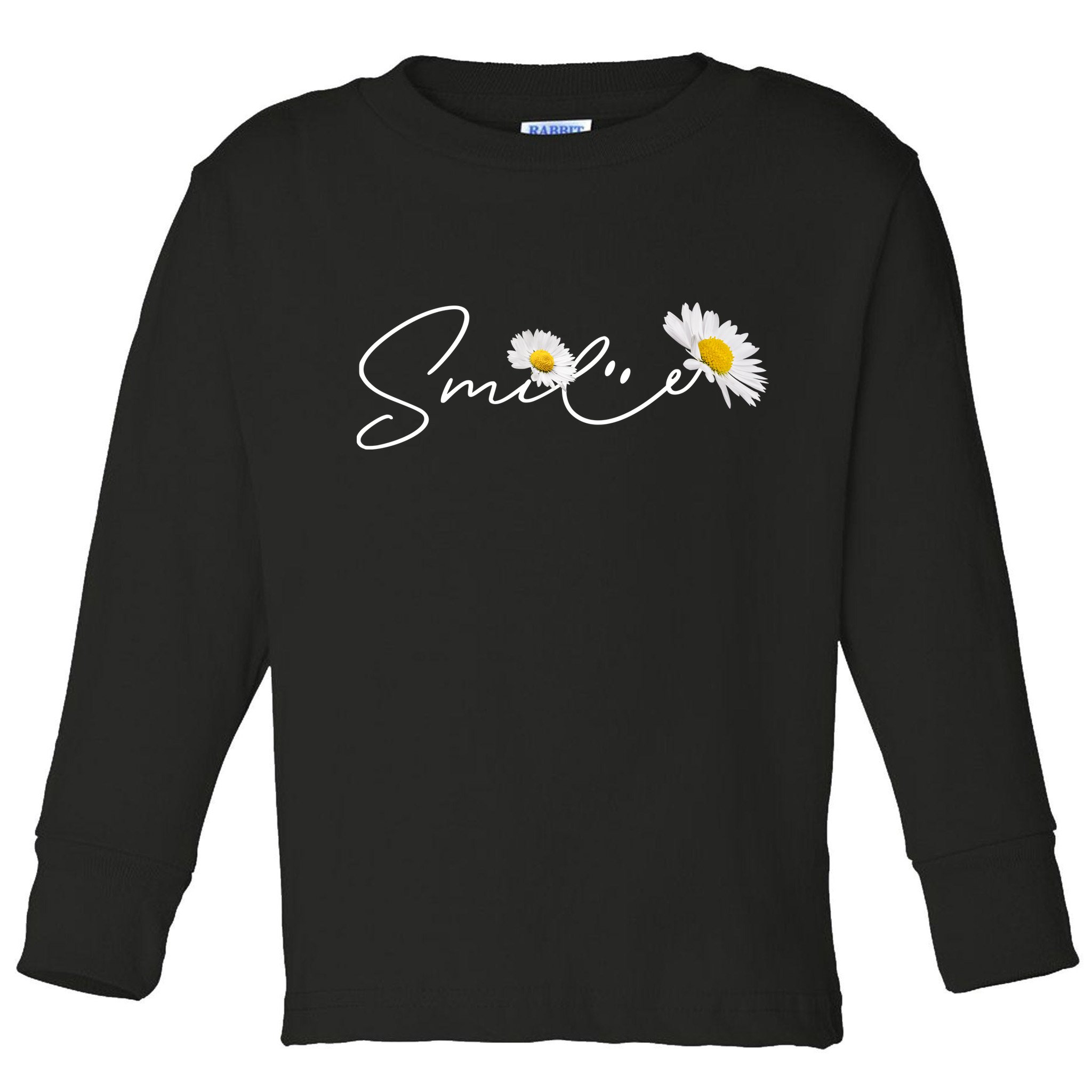 Cute Smile Daisy Flower Toddler Long Sleeve Shirt