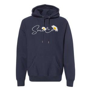 Cute Smile Daisy Flower Premium Hoodie