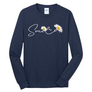 Cute Smile Daisy Flower Tall Long Sleeve T-Shirt