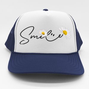 Cute Smile Daisy Flower Trucker Hat