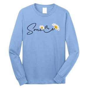 Cute Smile Daisy Flower Long Sleeve Shirt