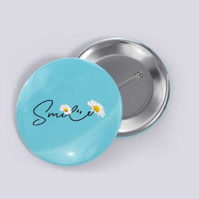 Cute Smile Daisy Flower Button