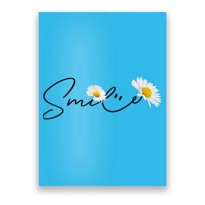 Cute Smile Daisy Flower Poster