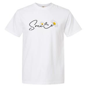 Cute Smile Daisy Flower Garment-Dyed Heavyweight T-Shirt