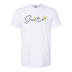 Cute Smile Daisy Flower Softstyle CVC T-Shirt