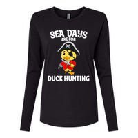 Cruising Sea Days Are For Duck Hunting Rubber Duck Cruise Womens Cotton Relaxed Long Sleeve T-Shirt