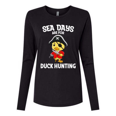 Cruising Sea Days Are For Duck Hunting Rubber Duck Cruise Womens Cotton Relaxed Long Sleeve T-Shirt