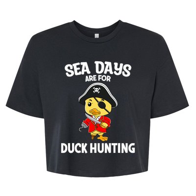 Cruising Sea Days Are For Duck Hunting Rubber Duck Cruise Bella+Canvas Jersey Crop Tee