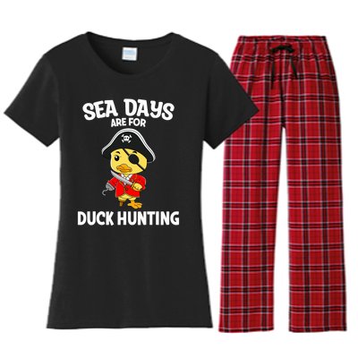 Cruising Sea Days Are For Duck Hunting Rubber Duck Cruise Women's Flannel Pajama Set