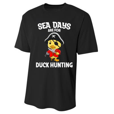 Cruising Sea Days Are For Duck Hunting Rubber Duck Cruise Performance Sprint T-Shirt