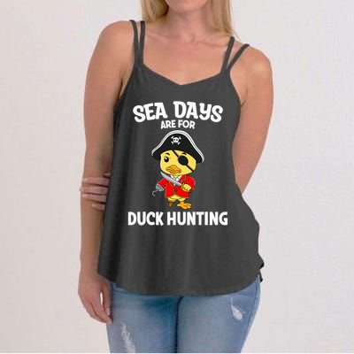 Cruising Sea Days Are For Duck Hunting Rubber Duck Cruise Women's Strappy Tank