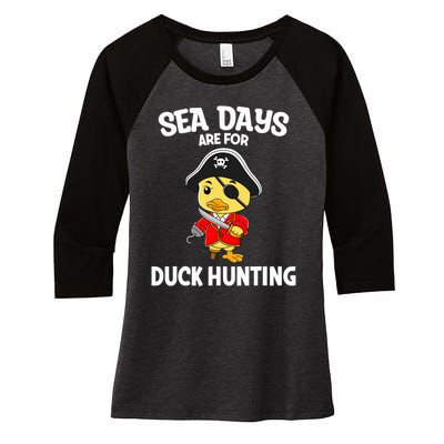 Cruising Sea Days Are For Duck Hunting Rubber Duck Cruise Women's Tri-Blend 3/4-Sleeve Raglan Shirt