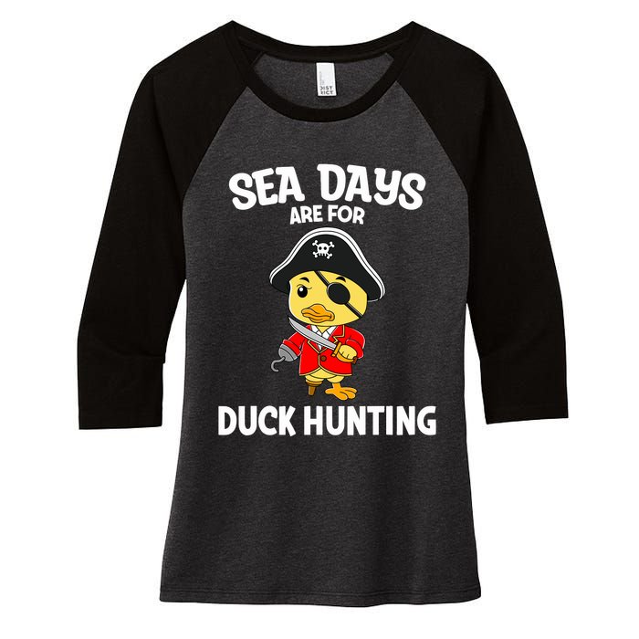 Cruising Sea Days Are For Duck Hunting Rubber Duck Cruise Women's Tri-Blend 3/4-Sleeve Raglan Shirt