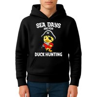 Cruising Sea Days Are For Duck Hunting Rubber Duck Cruise Kids Hoodie