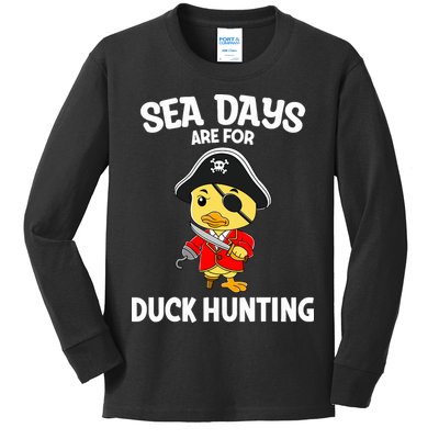 Cruising Sea Days Are For Duck Hunting Rubber Duck Cruise Kids Long Sleeve Shirt