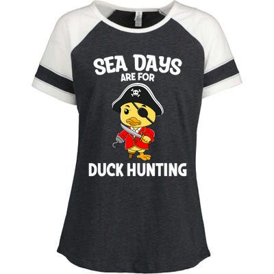 Cruising Sea Days Are For Duck Hunting Rubber Duck Cruise Enza Ladies Jersey Colorblock Tee