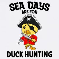 Cruising Sea Days Are For Duck Hunting Rubber Duck Cruise Garment-Dyed Sweatshirt