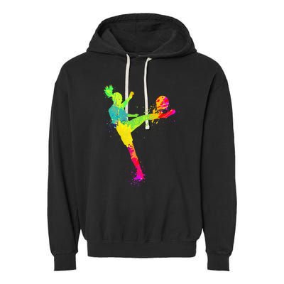 Cool Soccer Design For Soccer Player Sport Lover Design Is A Great Gift Fo Garment-Dyed Fleece Hoodie