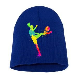 Cool Soccer Design For Soccer Player Sport Lover Design Is A Great Gift Fo Short Acrylic Beanie