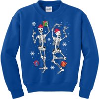 Christmas Skeletons Dancing Xmas Tree Snowflakes Funny Joke Gift Kids Sweatshirt