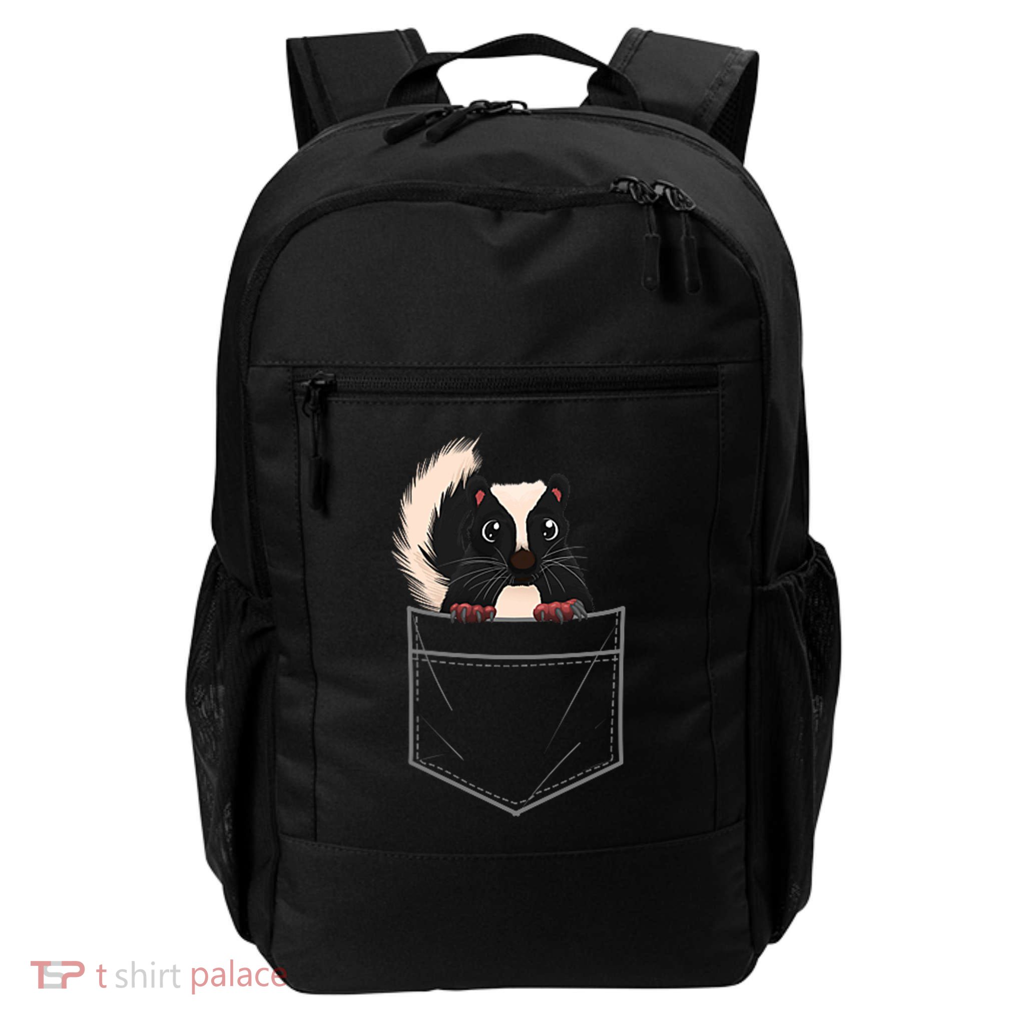 Cute Skunk Design For Men Women Kids Zoo Animal Skunk Lover Daily Commute Backpack