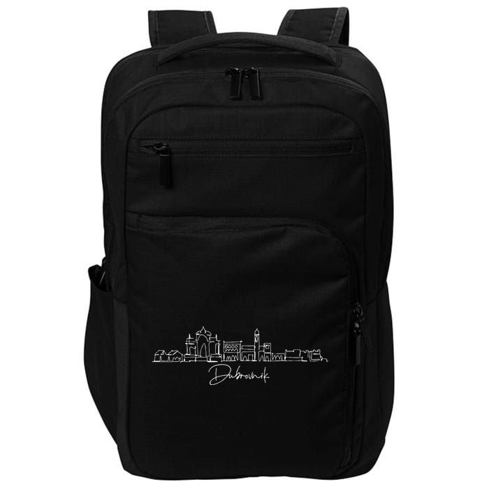 City Skyline Dubrovnik Croatia Impact Tech Backpack