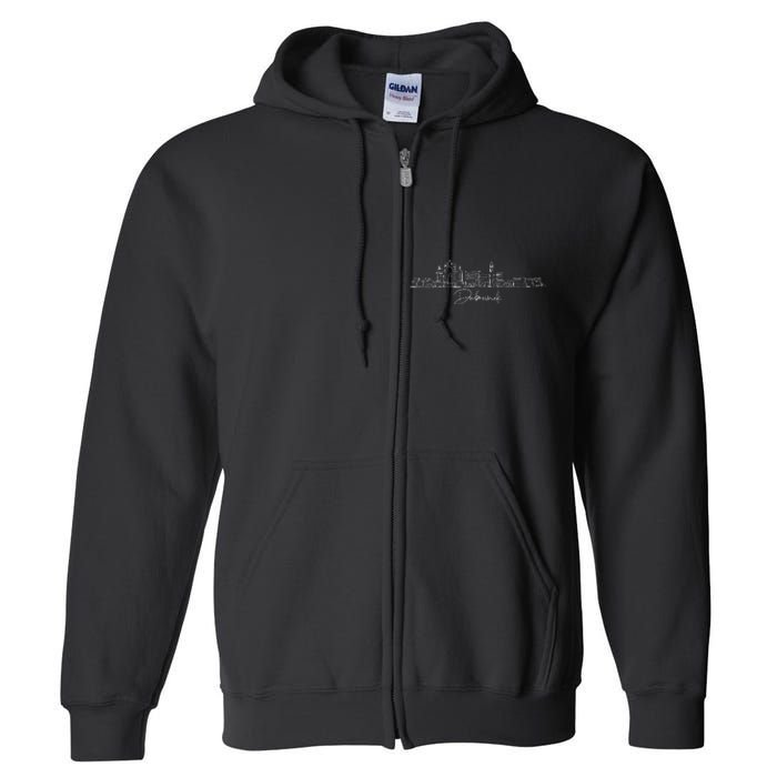 City Skyline Dubrovnik Croatia Full Zip Hoodie