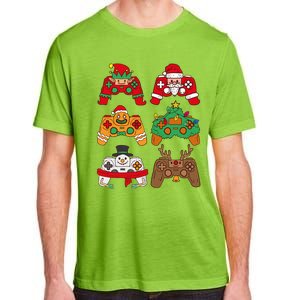 Christmas Santa Deer Gaming Controllers Gift Adult ChromaSoft Performance T-Shirt