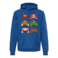 Christmas Santa Deer Gaming Controllers Gift Premium Hoodie