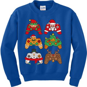 Christmas Santa Deer Gaming Controllers Gift Kids Sweatshirt