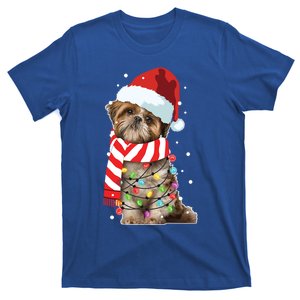 Christmas Santa Dog Shih Tzu Dog Lover Xmas Funny Gift T-Shirt