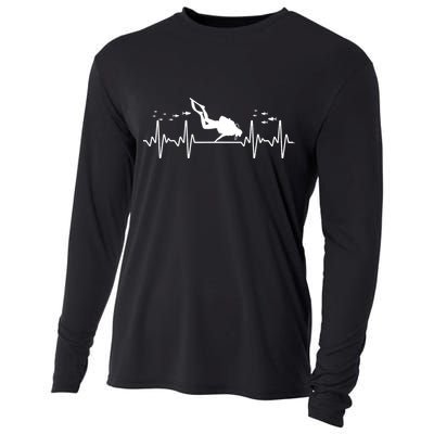 Cool Scuba Diving Art For Men Women Scuba Dive Diver Diving Cooling Performance Long Sleeve Crew